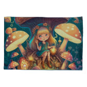 Paddenstoelen in het veld kussensloop (Achterkant)