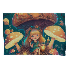 Paddenstoelen in het veld kussensloop