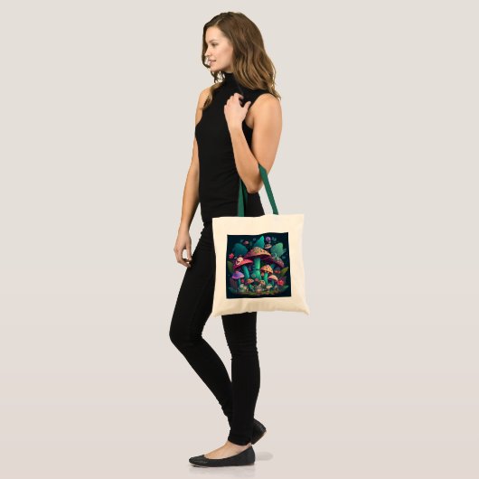 Paddenstoelen in het veld tote bag (Voorkant (model))