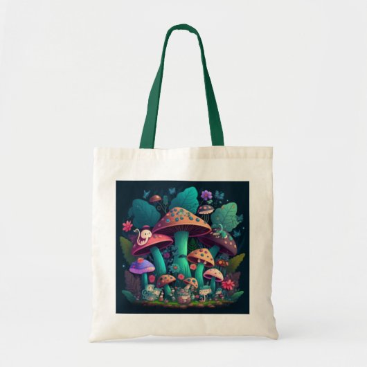 Paddenstoelen in het veld tote bag (Voorkant)