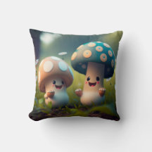 Paddenstoelen in het veld werpen kussen op