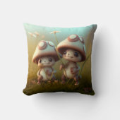 Paddenstoelen in het veld werpen kussen op (Voorkant)