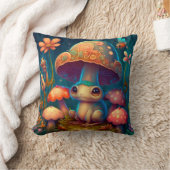 Paddenstoelen in het veld werpen kussen op (Deken)