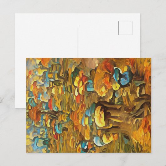 Paddenstoelen in het voorjaarsbos briefkaart (Voorkant / Achterkant)