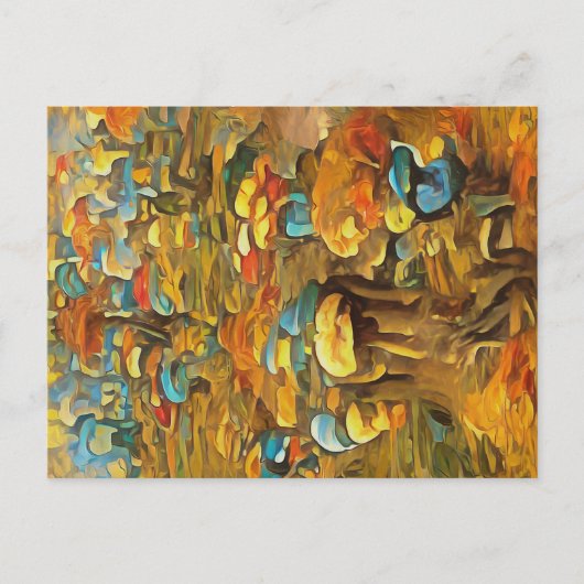 Paddenstoelen in het voorjaarsbos briefkaart (Voorkant)