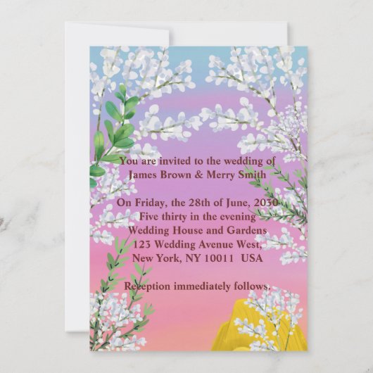 Paddenstoelen in Love Haystack Flowers Weddenschap Kaart (Achterkant)