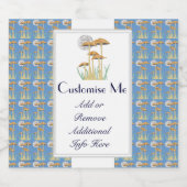 Paddenstoelen in moonlight cut-out bier etiket (Enkel label)