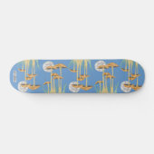 Paddenstoelen in moonlight cut-out persoonlijk skateboard (Horizontaal)