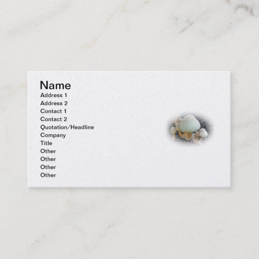 Paddenstoelen in Mulch - Leucoagaricus americanus Visitekaartje (Voorkant)