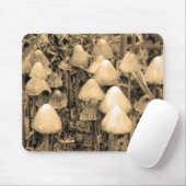 Paddenstoelen in Sepia Muismat (Met muis)