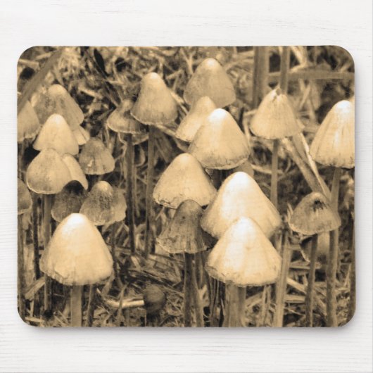 Paddenstoelen in Sepia Muismat (Voorkant)