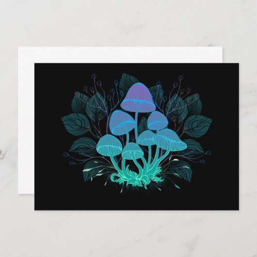 Paddenstoelen in struiken advieskaart (Voorkant / Achterkant)