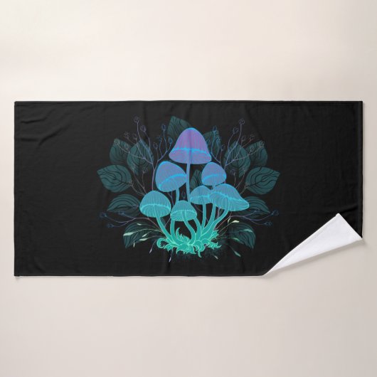 Paddenstoelen in Struiken Badhanddoek (Badhanddoek)