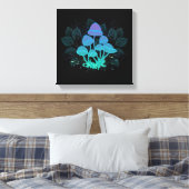 Paddenstoelen in struiken canvas afdruk (Insitu (Slaapkamer))