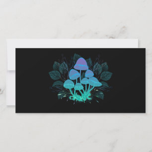 Paddenstoelen in Struiken Feestdagenkaart