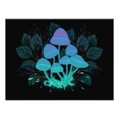 Paddenstoelen in struiken foto afdruk (Voorkant)