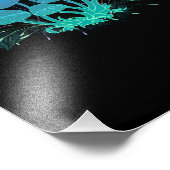 Paddenstoelen in struiken foto afdruk (Hoek)