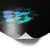 Paddenstoelen in struiken foto afdruk (Hoek)