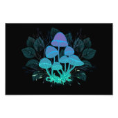 Paddenstoelen in struiken foto afdruk (Voorkant)