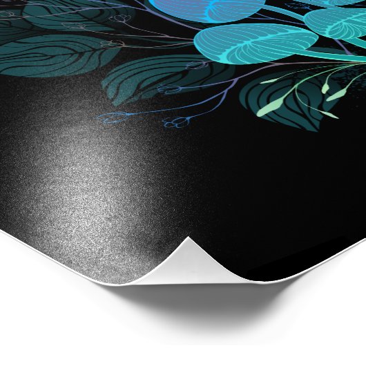 Paddenstoelen in struiken foto afdruk (Hoek)