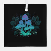 Paddenstoelen in Struiken Glas Ornament (Achterkant)