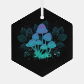 Paddenstoelen in struiken glas ornament (Achterkant)