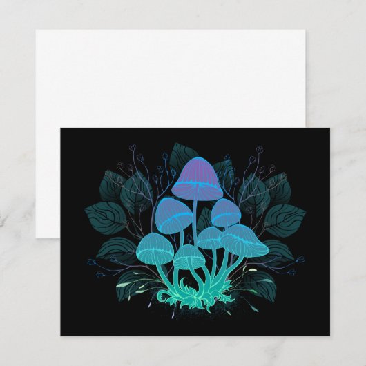 Paddenstoelen in struiken kaart (Voorkant / Achterkant)