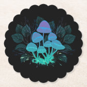 Paddenstoelen in struiken kartonnen onderzetters (Voorkant)