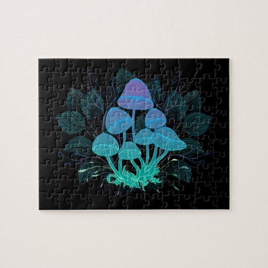 Paddenstoelen in Struiken Legpuzzel (Horizontaal)