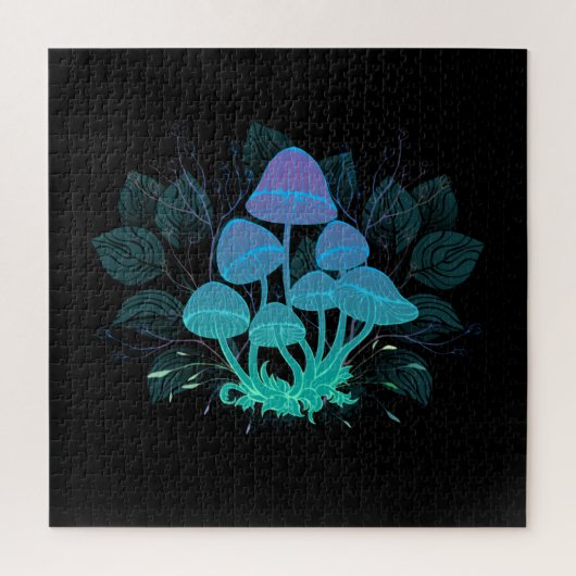 Paddenstoelen in struiken legpuzzel (Verticaal)