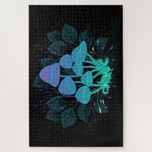 Paddenstoelen in struiken legpuzzel (Verticaal)