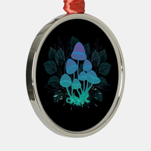 Paddenstoelen in Struiken Metalen Ornament (Rechts)