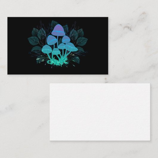 Paddenstoelen in struiken notitiekaartje (Voorkant / Achterkant)