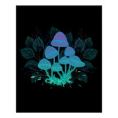 Paddenstoelen in struiken perfect poster (Voorkant)