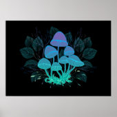 Paddenstoelen in struiken poster (Voorkant)