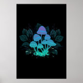 Paddenstoelen in Struiken Poster (Voorkant)