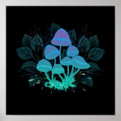 Paddenstoelen in struiken poster (Voorkant)