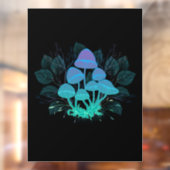 Paddenstoelen in struiken raamsticker (Vel 2)
