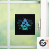 Paddenstoelen in Struiken Raamsticker (Huis)