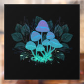 Paddenstoelen in Struiken Raamsticker (Vel 2)