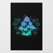 Paddenstoelen in struiken raamsticker (Vel)