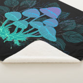 Paddenstoelen in struiken sherpa deken (3/4)