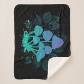 Paddenstoelen in struiken sherpa deken (Voorkant)