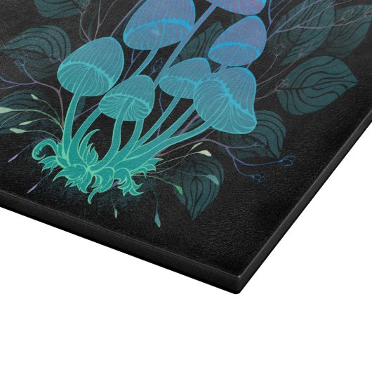 Paddenstoelen in struiken snijplank (Hoek)