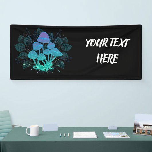 Paddenstoelen in struiken spandoek (Beurs)