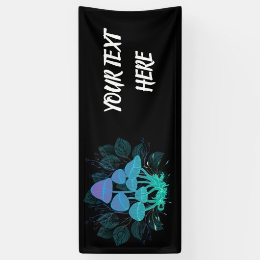 Paddenstoelen in struiken spandoek (Verticaal)