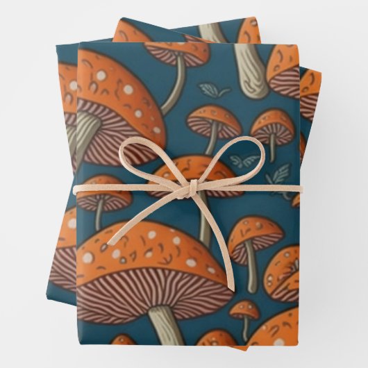 paddenstoelen inpakpapier vel (In situ)