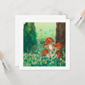 paddenstoelen kaart (Voorkant / Achterkant in situ)