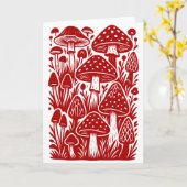 paddenstoelen kaart (Gele Bloem)