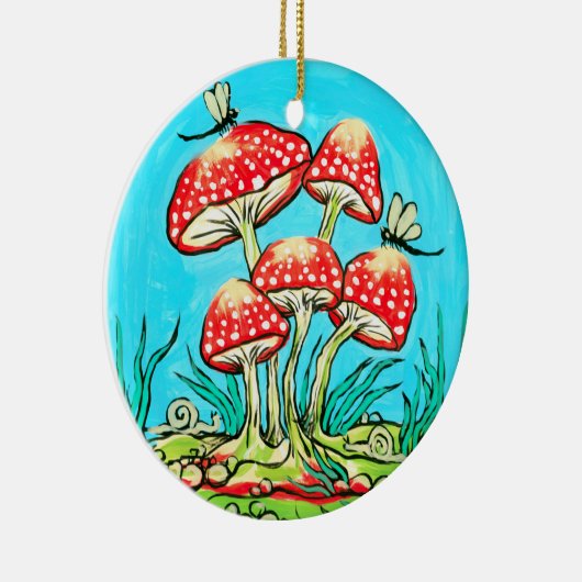 paddenstoelen keramisch ornament (Rechts)